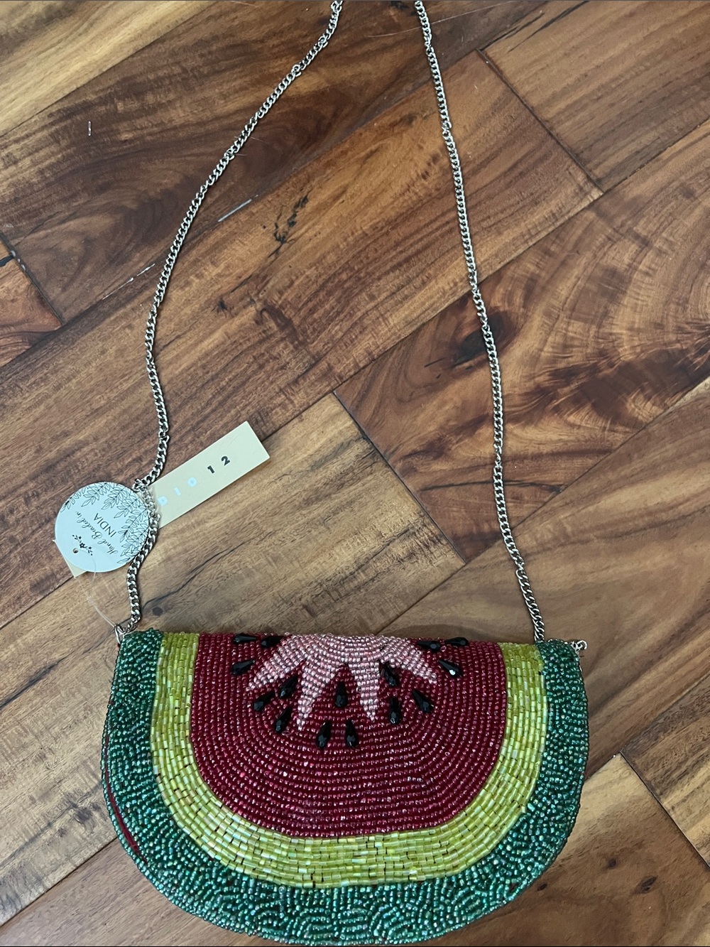 🍉 Beaded Watermelon Crossbody Bag - Multicolor